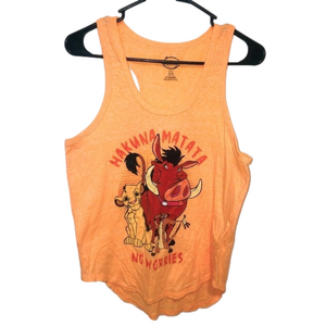 DISNEY Orange “Hakuna Matata, No Worries” Lion King Tank Top